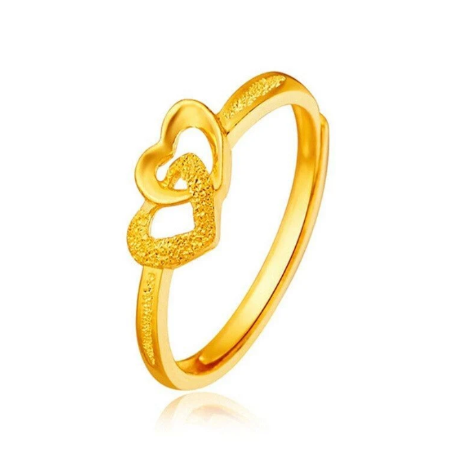 Gold Plated Retro Heart Ring